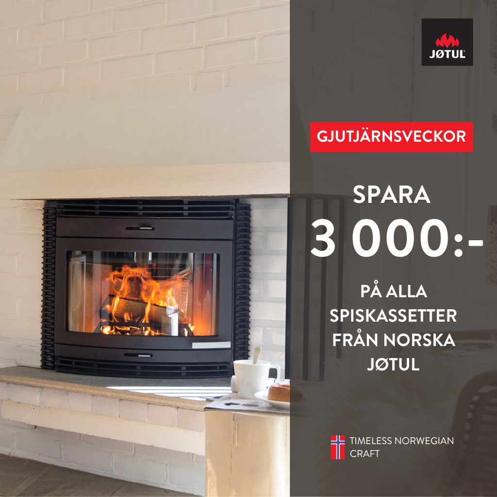 Spara 3000 kr på alla spiskassetter från Norska Jotul