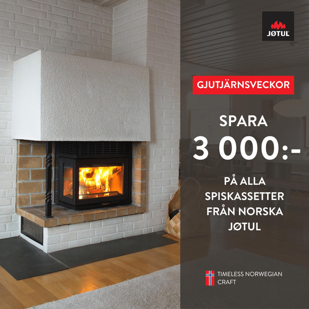 Gjutjärnsveckor hos Jøtul! Spara 3 000 kr på spiskassetter!